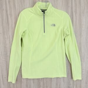 The North Face Fleece Pullover Women’s Sz Small Neon Yellow Green 1/4 Zip